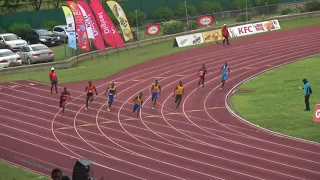 Sachin Dennis (Boys & Girls champion) vs Antonio Watson (World Youth Champion) in 200m