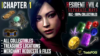 RE4 Remake - Separate Ways DLC [CHAPTER 1] ALL COLLECTIBLES - TREASURES - MERCHANT REQUESTS & FILES