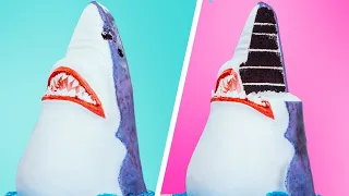 Shark Head Cake to SHOCK Your Friends! | How To Cake It Step By Step