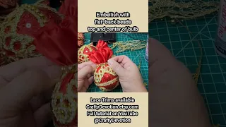 Red Christmas Ball Ornament Diy Tutorial. Christmas in July Victorian #diy  #Christmas #ornaments