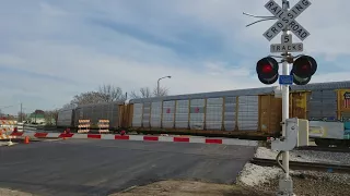 NS manifest heads into Elkhart yard on a December day