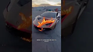 Il met le feu à sa Lamborghini #pourtoi #lamborghini #feu #style #luxe