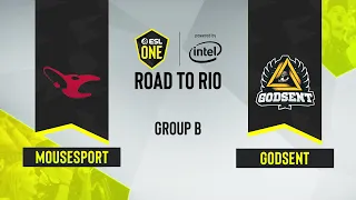 CS:GO - GODSENT vs. mousesports [Train] Map 2 - ESL One: Road to Rio - Group B - EU