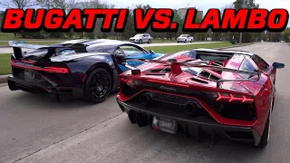 BUGATTI OWNER THOUGHT HE WAS COOL...UNTIL HE RACED THE LAMBO!!!