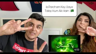 American/Pakistani Reacts to || iis parcham ke saye talay hum aik hain☪