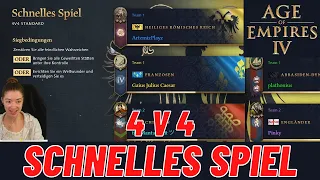 Age of Empires 4: Schnelles Spiel! 4v4 teamgame mit Gaius, Maggy und Olli