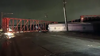 Crews Work To Clean Up Fort Worth Train Derailment