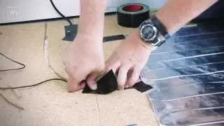 Installing electric floor heating under laminate flooring