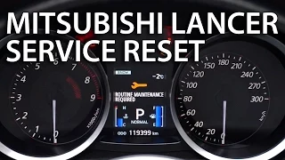 How to reset service in Mitsubishi Lancer X (routine maintenance required reminder)