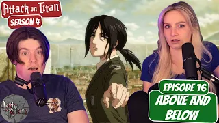 BATTLE OF PARADIS BEGINS! | Attack on Titan Season 4 Full Blind Reaction | Ep 16, “Above and Below”