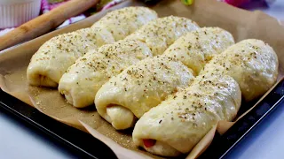 NO KNEADING❗️ EXTREMELY FLUFFY AND SOFT❗️HAM & CHEESE BREAD