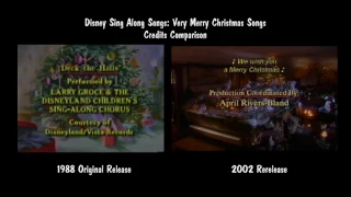 Disney Sing Along Songs Very Merry Christmas Songs Credits Comparison