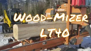 Plowing Snow and Setting Up The Woodmizer LT40 Sawmill