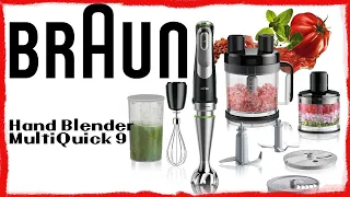 Braun Hand Blender MultiQuick 9, 1200W, 2L Food Processor,500ml Chopper  iMode Technology | UNBOXING