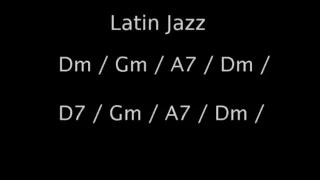 Latin Jazz backing track in Dm