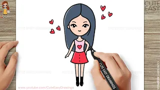 How to Draw Barbie Doll Girl 🥰| Step by Step | Easy Drawings