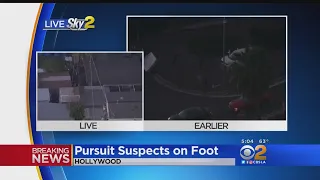 Search For Armed Robbery Suspects Underway In Hollywood After High-Speed Pursuit