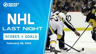 NHL Last Night: All 62 Goals and Scores on February 28, 2023