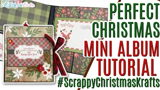 Perfect Christmas Mini Album TUTORIAL, @letsgetscrappy2654 Collab Jan 2023 #scrappychristmaskrafts