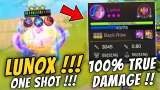 LUNOX IMMORTAL FULL STACKS !! CRAZY ONE SHOT DAMAGE !! MAGIC CHESS MOBILE LEGENDS