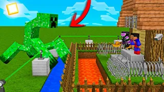 CREEPER MUTANTE VS LA CASA MÁS SEGURA DEL MUNDO EN MINECRAFT TROLL 😱