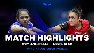 Manika Batra vs Adriana Diaz | WS R32 | WTT Star Contender Goa 2023