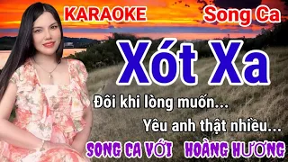 Karaoke song ca thiếu giọng nam | Xót Xa | Song ca cùng Hoàng Hương | gia huy beat