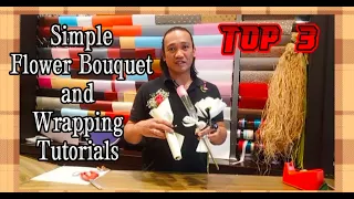 Top 3 Best Way Single Rose Wrapping / Simple Flower Bouquet Tutorial
