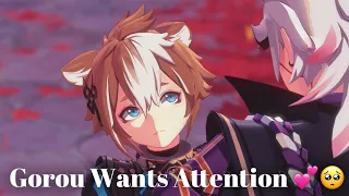 Gorou Wants a Kiss! 🥺💕 || Genshin Impact Ittorou Animation || Itto x Gorou MMD