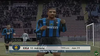 Winning Eleven 10 - Inter Milano Master League. #Adriano 99 SHOT ! Playstation 2