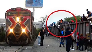 ¡Llegó LA BESTIA! Así suben LOS MIGRANTES AL TREN de una NUEVA CARAVANA MIGRANTE en Irapuato!