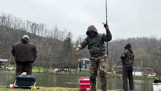 Farm raised catfish tournament at spring valley pay lake.