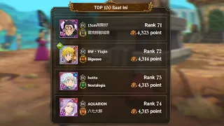 Top 100 Ranking PvP 7DS The Seven Deadly Sins Grand Cross SDSGC