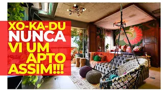 NUNCA VI IGUAL - ELA FEZ UM APTO COMUM PARECER  CASA COM JARDIM - DECOR BEM DIFERENTE E INUSITADA