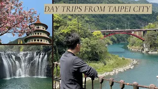 Taipei Taiwan Travel 3 Day Trips 🇹🇼 | Jiufen & Shifen in one day, Wulai, Tamsui & Cherry Blossoms