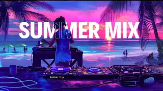 1 hour - SUMMER MIX in Bohemian Beach Rain |Rihanna | Avicii | Justin  | D. guetta | Cyberpung FM