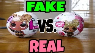 Fake Vs. Real LOL Dolls Glitter Series! How to Spot a Fake LOL Doll!