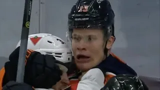 Collin White goes after Puljujarvi after Dadonov slams face into the ice, a breakdown