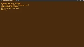 Portal 2 - "Want you gone" fully in a Windows terminal using python