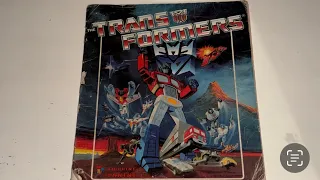 Transformers generation one complete panini sticker album showcase. G1 cartoon episodes read through