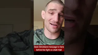 Sean Strickland message to UFC fans