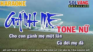 Karaoke Gánh Mẹ Tone Nữ - Beat Phối Dễ Hát