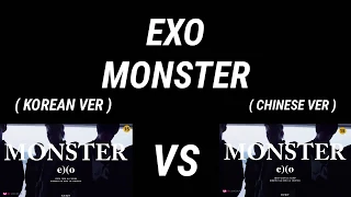 EXO - MONSTER ( KOREAN VER VS CHINESE VER ) COMPARISON | MV