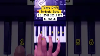 Tokyo Drift - Teriyaki Boyz (Easy Piano Tutorial) #viral #shorts