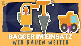 Bagger im Einsatz ⭐ Wir bauen weiter [ Kindervideos | Kinderfilme ] #telekids