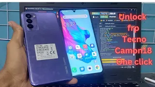 TECNO CAMON 18 (CH6h) UNLOCK AND FRP | CAMON 18 FRP ONE CLICK | UNLOCKTOOL TOOL ONE CLICK