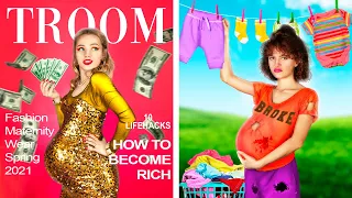 Rich Pregnant vs Broke Pregnant / 20 Funny Pregnancy Situations