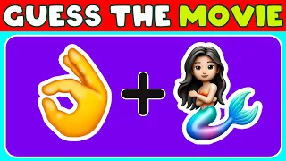 Guess the MOVIE by Emoji Quiz 🎬🍿 Super Mario, Elsa, Sing, Barbie | Easy, Medium, Hard