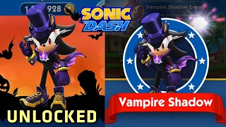 VAMPIRE SHADOW Unlocked New Character - Sonic Dash - Endless Running Racing Game