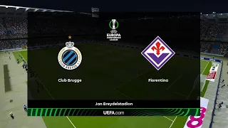 Club Brugge vs Fiorentina | Jan Breydelstadion | 2023-24 UEFA Europa Conference League | PES 2021